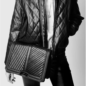 Rebecca Minkoff Chevron Quilted Jumbo Love Crossbody